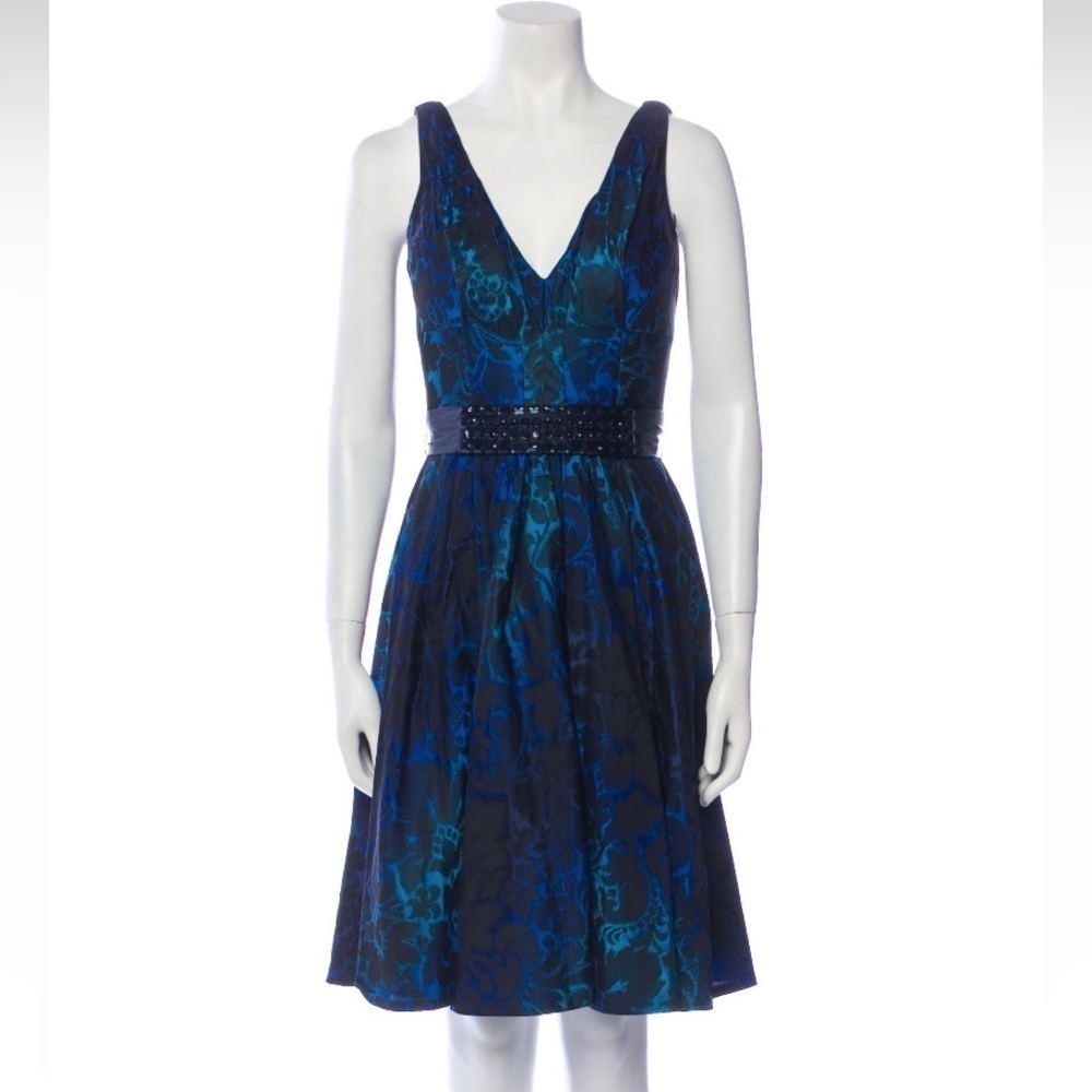 Carmen Marc Valvo blue dress size 8